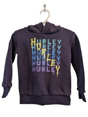 Hurley Navy Neon Logo Toddler Boys Hoodie 2T